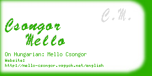 csongor mello business card